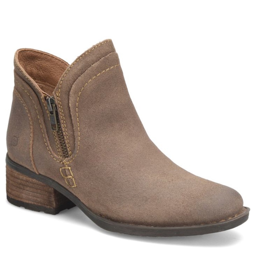 Born Malta II Taupe Distressed Booties Size 10 New (runs big)